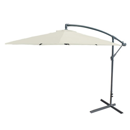 Sombrilla Lateral De Jardín Laury 15456 2.7m Poliéster Beige