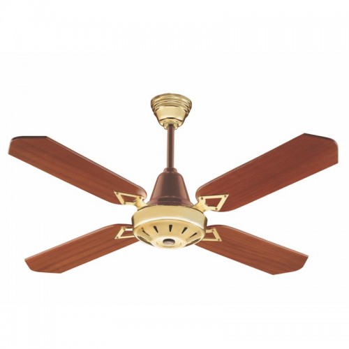 Ventilador De Techo Super Clima 100w Madera Dorado