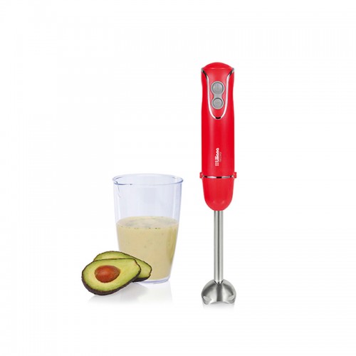 Batidora Mixer Minipimer Liliana Twistmix 450w Vaso Batidor Rojo