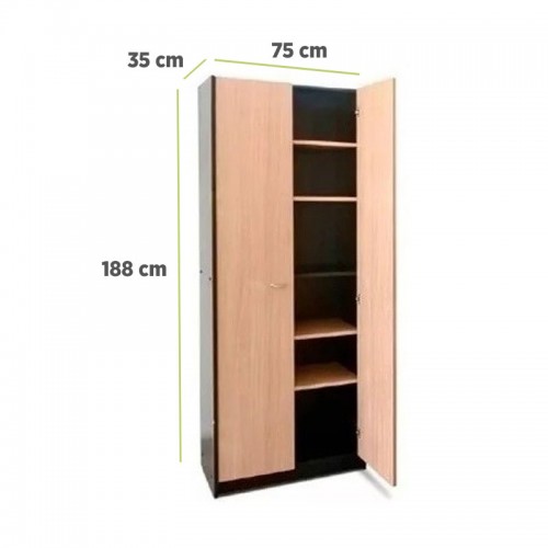 Imagen miniatura Biblioteca Platinum 529 2 Puertas Altas Con Cerradura Haya/negro