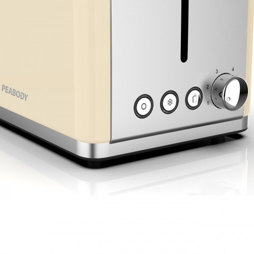 Imagen miniatura Tostadora Eléctrica Peabody Pe-t387 6 Niveles 2 Band Inox Marfil