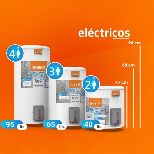 Imagen miniatura Termotanque El&eacute;ctrico Emege Ttqe-95mg 95 Lts 1500w C/inf
