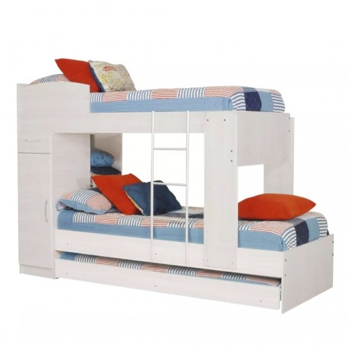 Cama Cucheta Triple Platinum 954 Con Placard Gris