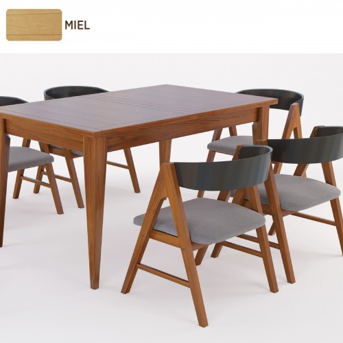 Imagen miniatura Mesa Comedor Inmacol 147 Escandinava 120x90 Madera Maciza Miel