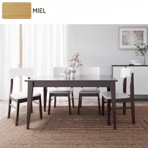 Imagen miniatura Mesa Comedor Inmacol 149 Escandinava 180x90 Madera Maciza Miel