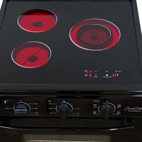 Imagen miniatura Cocina Eléctrica Florencia 8637e 56cm 3h Vitrocerámica Digit Negra