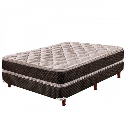 Conjunto Colchon Y Sommier 2p Cannon Exclusive Pillow 190x140 Espuma