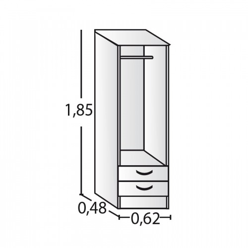Imagen miniatura Placard Ropero Platinum Modelo 912 62cm Savanna