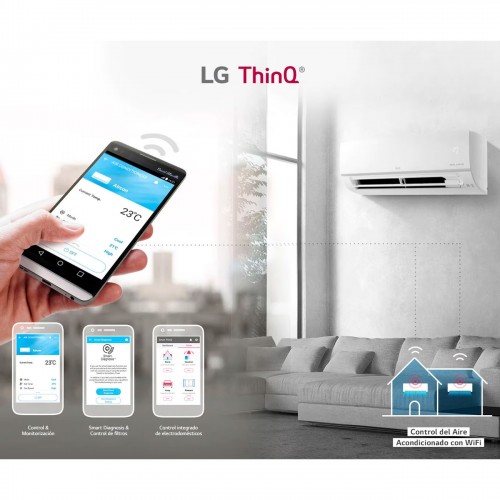 Imagen Aire Acond Split Inverter Lg S4-w12ja31a 3517w Wifi Blanco