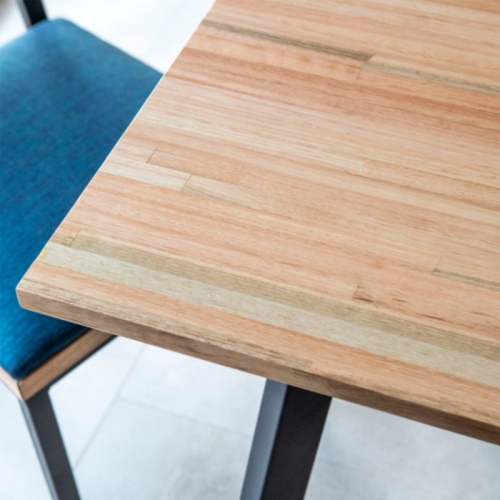 Imagen miniatura Mesa De Comedor Sil-car Tinca 150x80 Eucal Ca&ntilde;o 60x30 Negro Mate