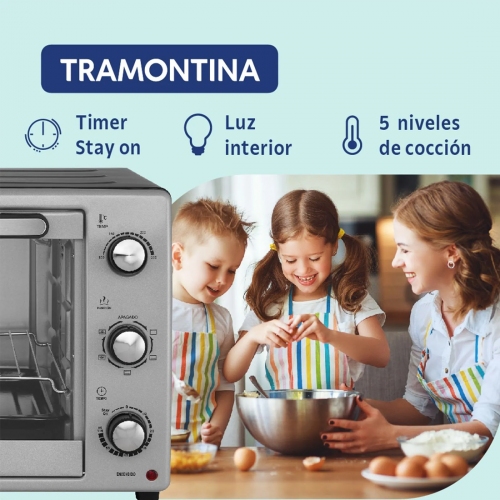 Imagen miniatura Horno Eléctrico Tramontina Silver Cook 55 Lts Plateado