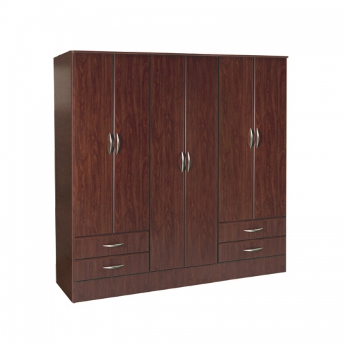 Placard Platinum 916-2 1.82 X 48 6 Puertas Roble Antiguo