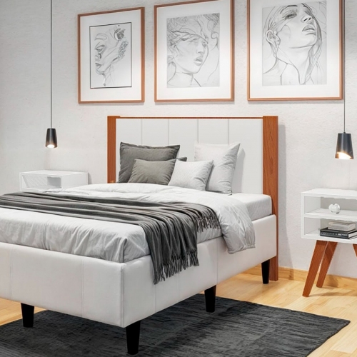 Imagen miniatura Respaldo 1 Plazas Inmacol 170 1 M Castaño Ecocuero Blanco