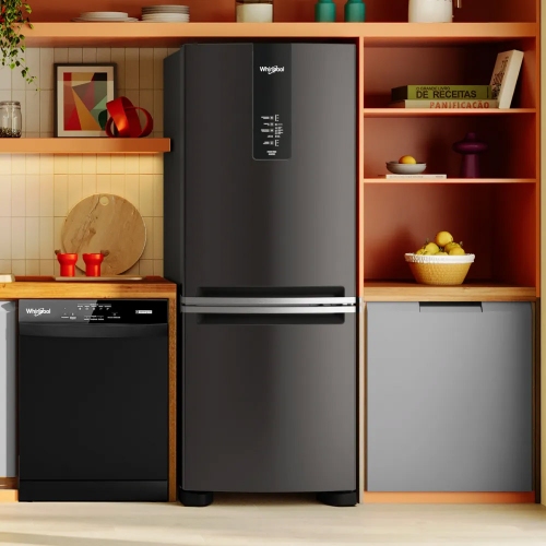 Imagen miniatura Heladera No Frost Whirlpool Wre57ce 449 Lts Inverter Negra