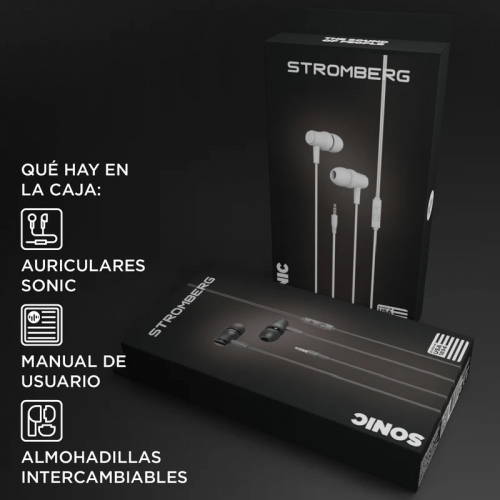 Imagen miniatura Auriculares Con Cable In-ear Stromberg Sonic Whithe