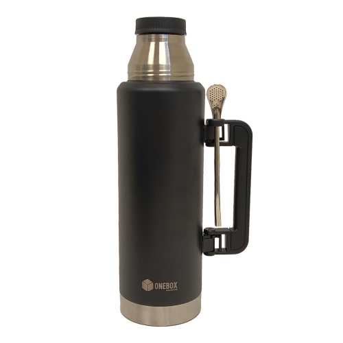 Imagen miniatura Termo Onebox Acero Inoxidable 1lts Negro