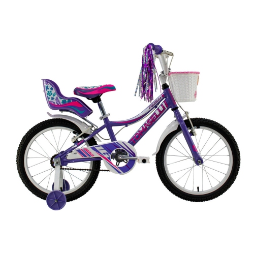 Bicicleta Para Niña Tomaselli Rider Full R16 Canasto Lila