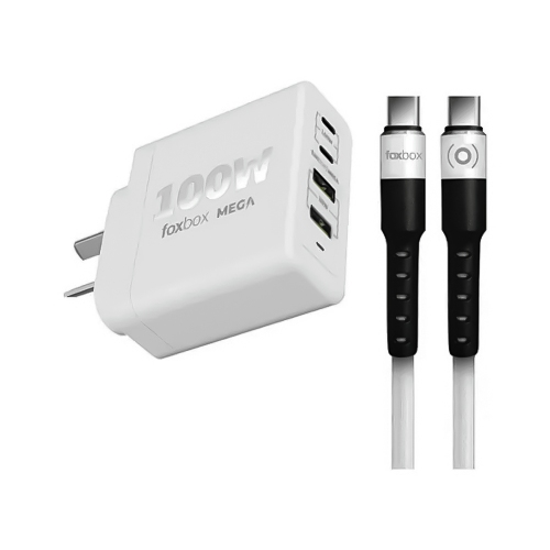 Cargador Tipo C Foxbox 8012 100 W Blanco