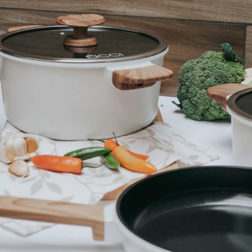 Imagen miniatura Bateria De Cocina Ucci 4 Piezas Aluminio White