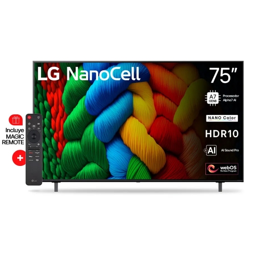 Imagen miniatura Smart Tv 75" 4k Lg 75nano80asa Web Os