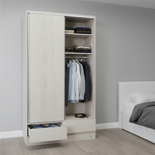 Imagen miniatura Placard Platinum 634-9 Puertas Corredizas Gris Andino