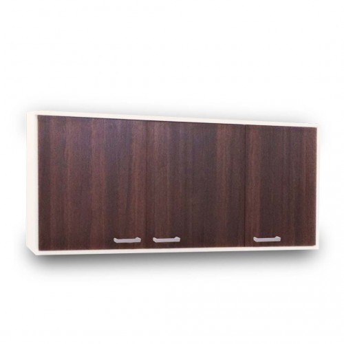 Alacena Platinum 3037 1,2mts 3 Puertas Tabaco Con Blanco