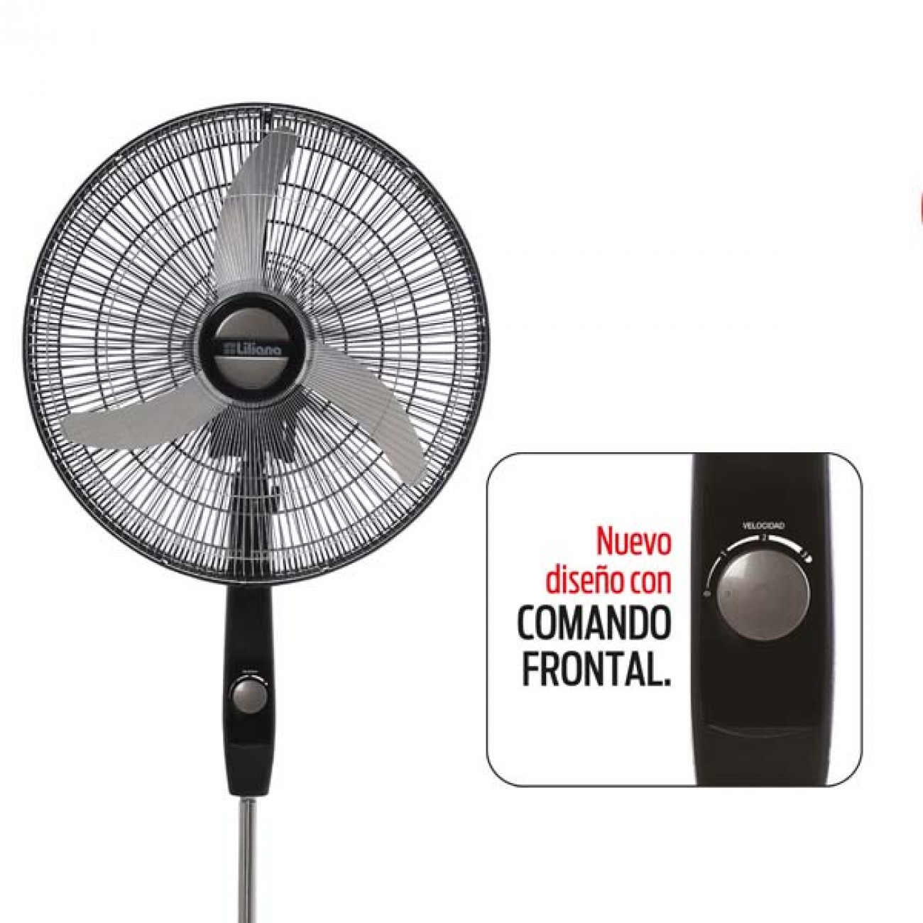 Imagen Ventilador De Pie 20 Liliana Vpc20b Aspas Metálicas