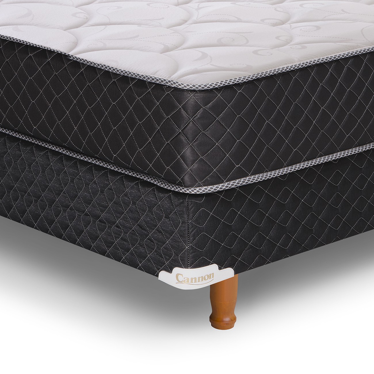 Imagen Base Sommier 2 Plazas Cannon Princess 190x140cm Patas Madera