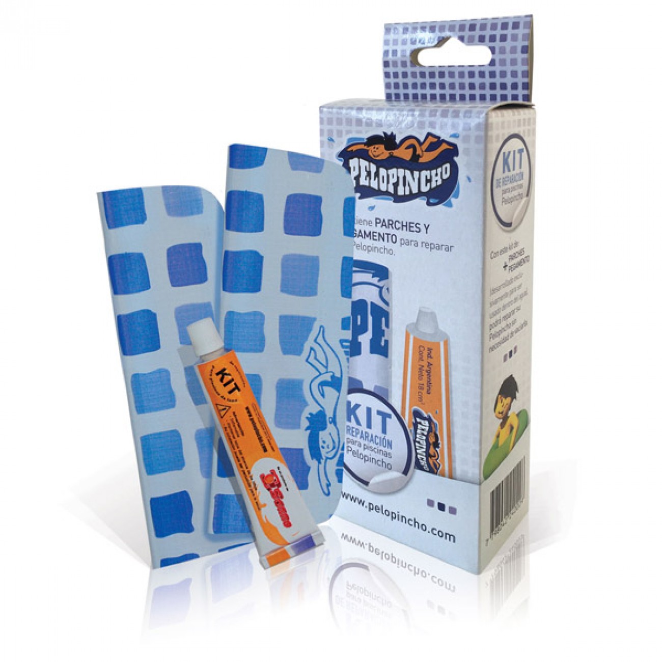 Imagen Kit De Reparación De Piletas Pelopincho Parche Y Pegamento