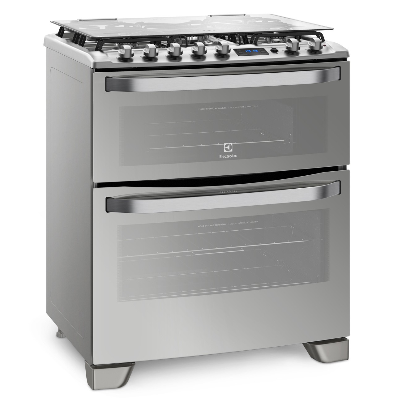 Imagen Cocina Multigas Electrolux 76dxr Doble Horno 5h 76 Cm Inox