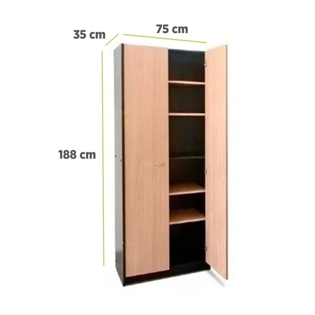 Imagen Biblioteca Platinum 529 2 Puertas Altas Con Cerradura Gris Andino/beige