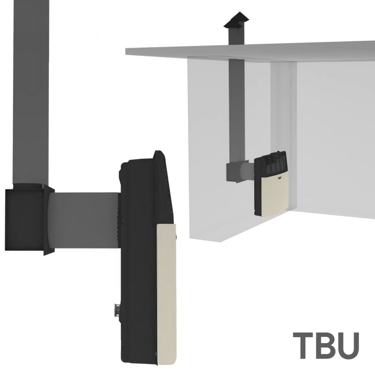Imagen Calefactor Tiro Balanceado U Eskabe S21 Tbu5 P 4800c Piezoel