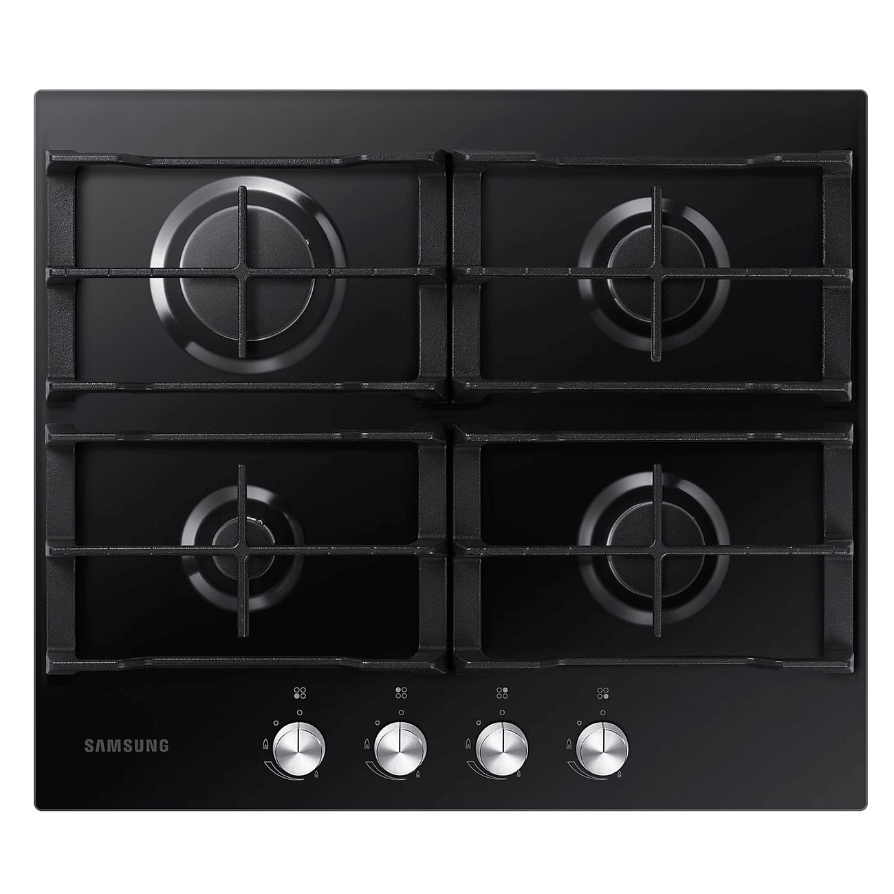 Imagen Anafe A Gas Empotrable Samsung Na64h3000ak 60cm Encend Negro