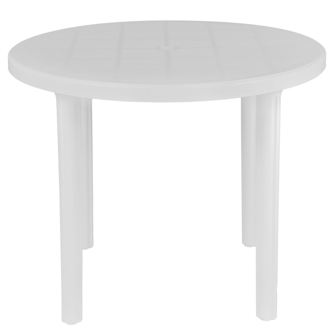 Imagen Mesa Pl&aacute;stica De Jard&iacute;n Voss 2000 Antillas Redonda 90cm Blanca