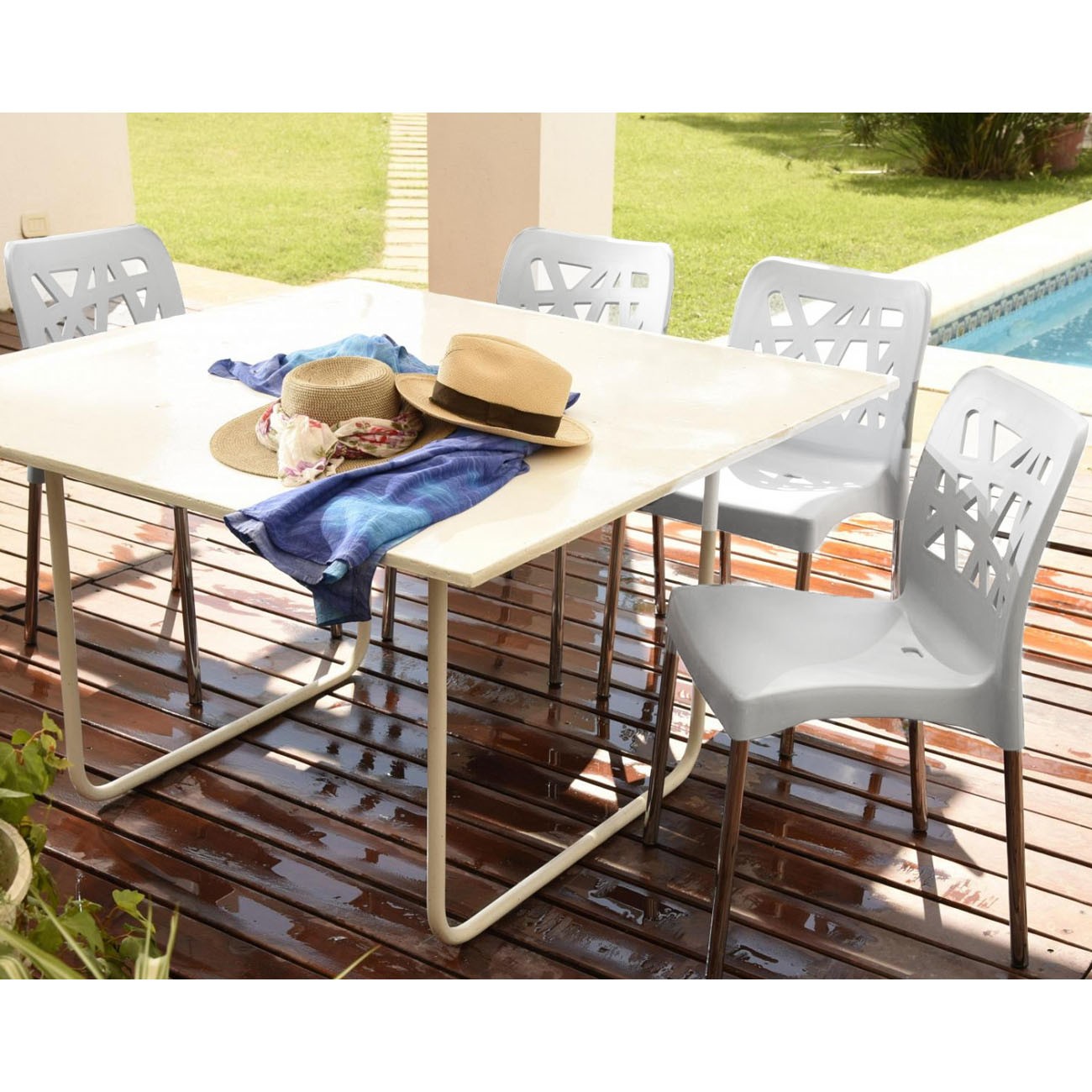 Imagen Silla De Diseño Comedor Sit Mobili 323 Franca Patas Madera Blanca