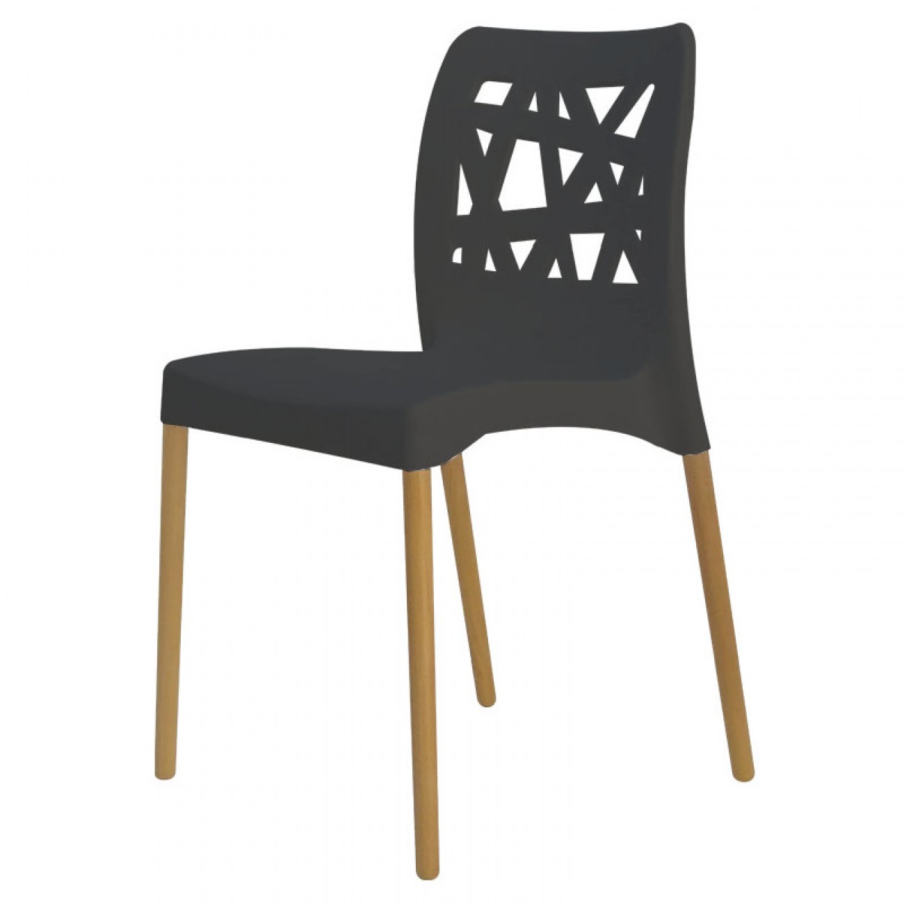 Imagen Silla De Diseño Comedor Sit Mobili 323 Franca Patas Madera Negra