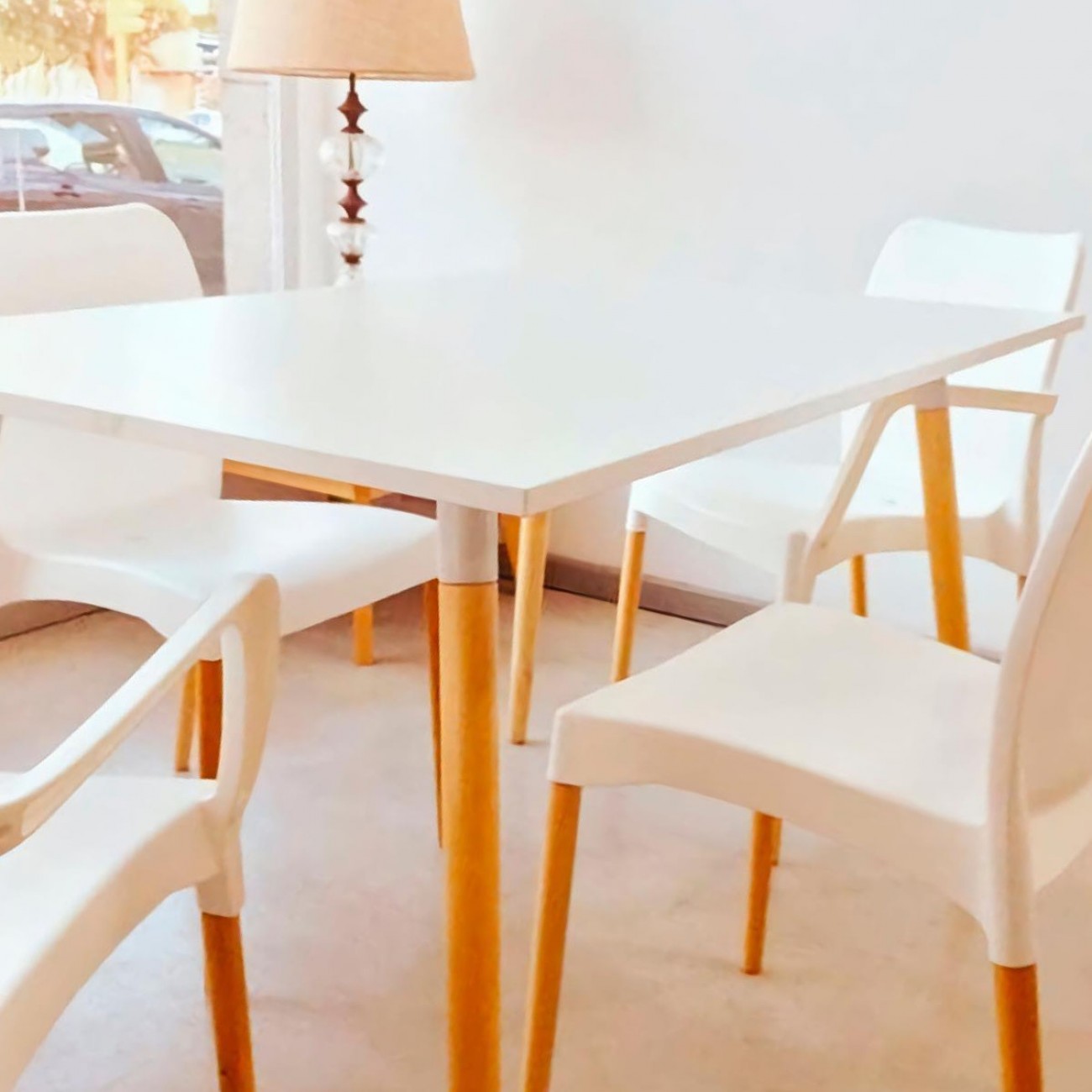 Imagen Mesa De Comedor Sit Mobili Kaunas 1.20m Pvc Patas Madera