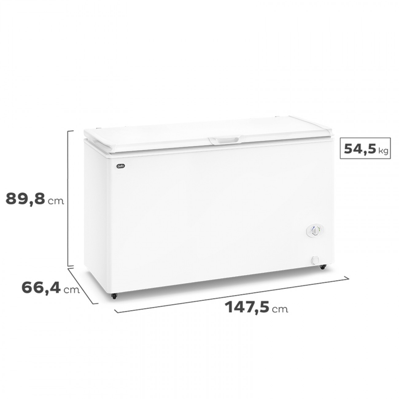 Imagen Freezer Horizontal Inverter Gafa Fghi400b-xl 402 Lts Blanco