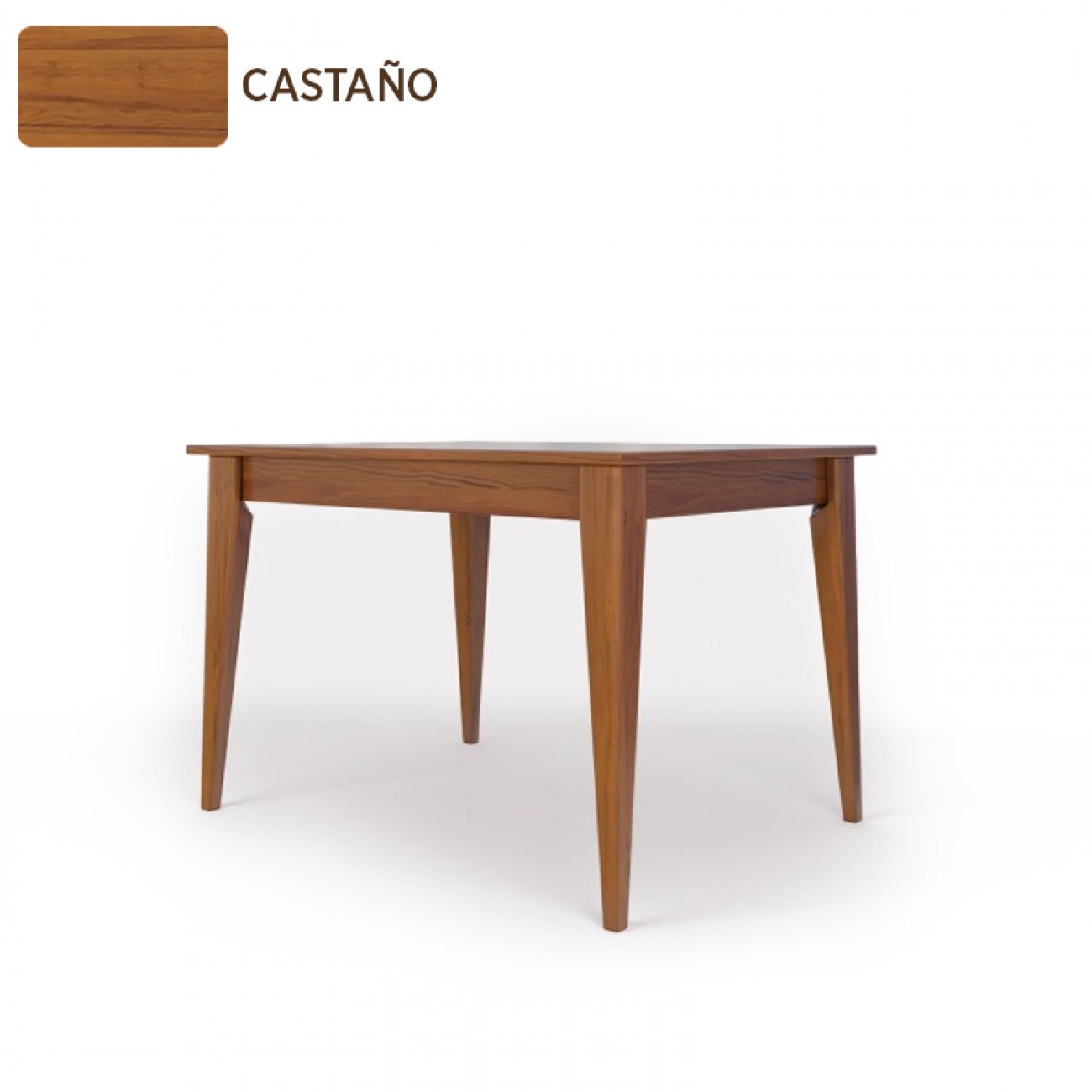 Imagen Mesa Comedor Inmacol 147 Escandinava 120x90 Madera Maciza Casta&ntilde;o