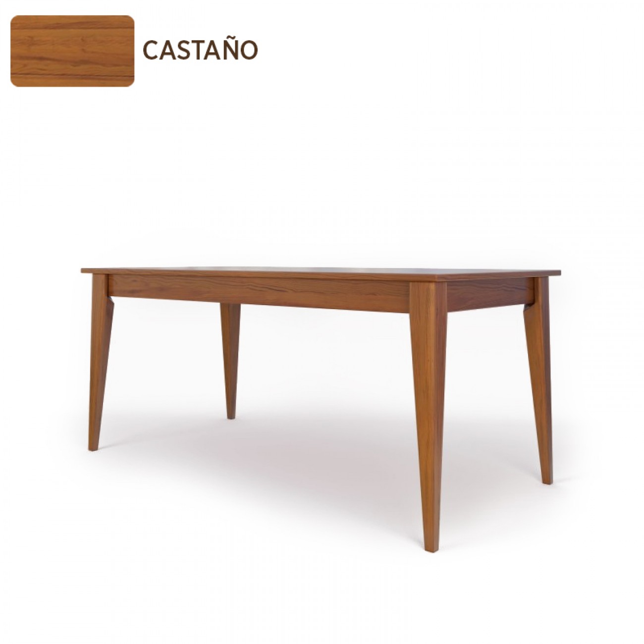 Imagen Mesa Comedor Inmacol 149 Escandinava 180x90 Madera Maciza Castaño