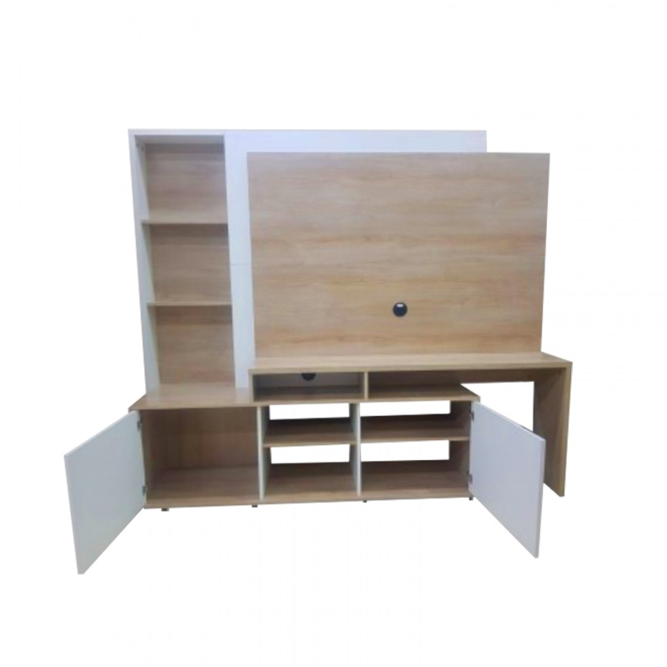 Imagen Modular Rack Platinum 558 Hasta Tv 60" 1,92m Blanco Soft/savanna