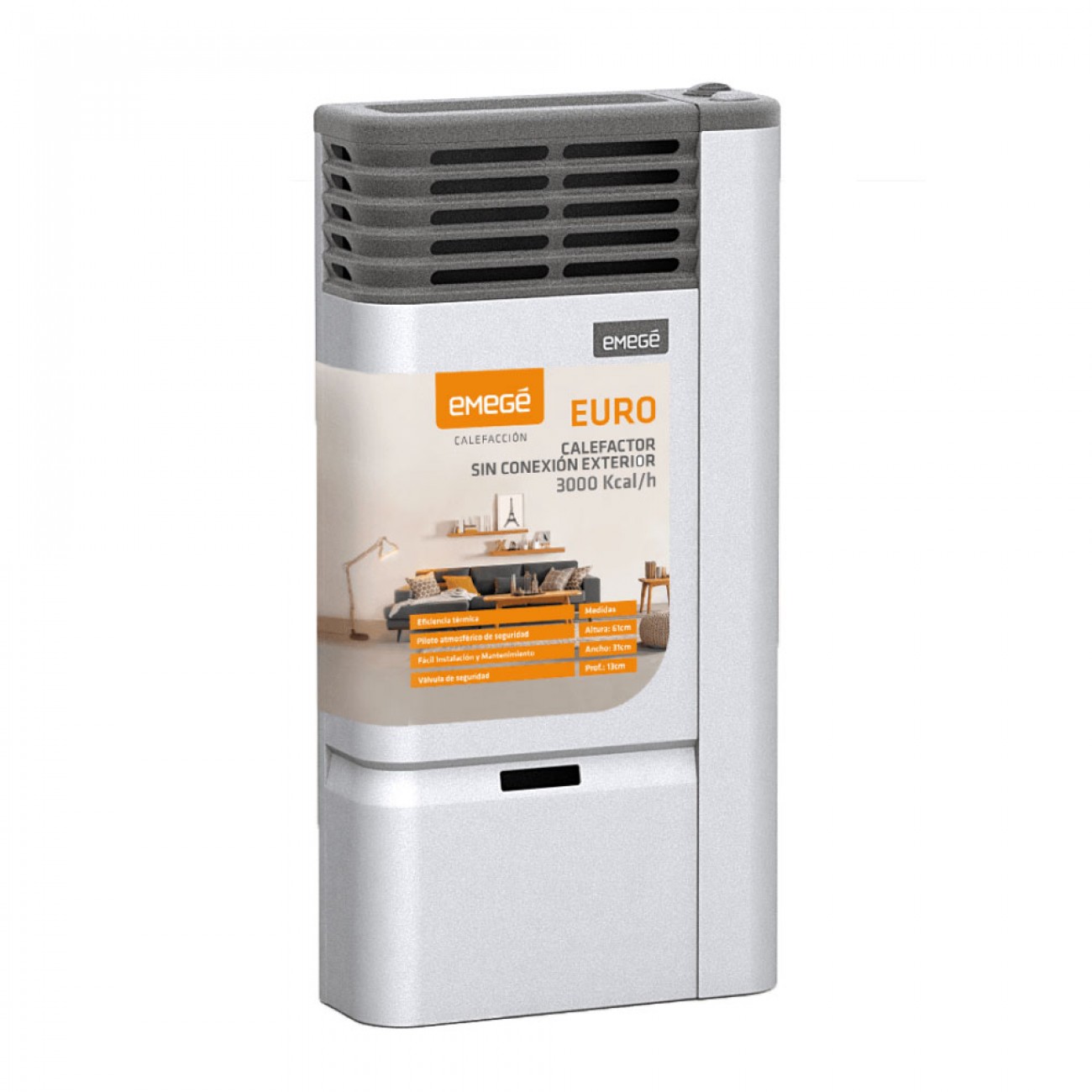 Imagen Calefactor Sin Salida Emege Euro 3130 Sce 3000 Kcal/h Bigas