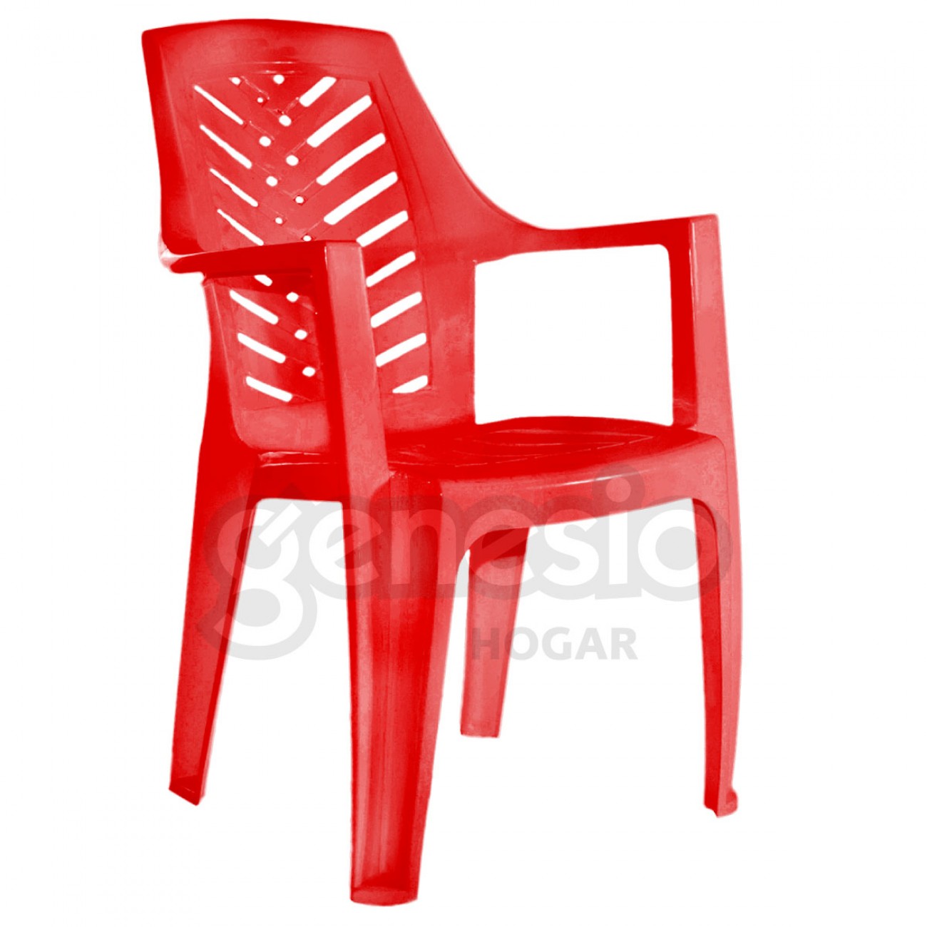 Imagen Silla Plástica Apilable Garden Life Marbella Color Rojo