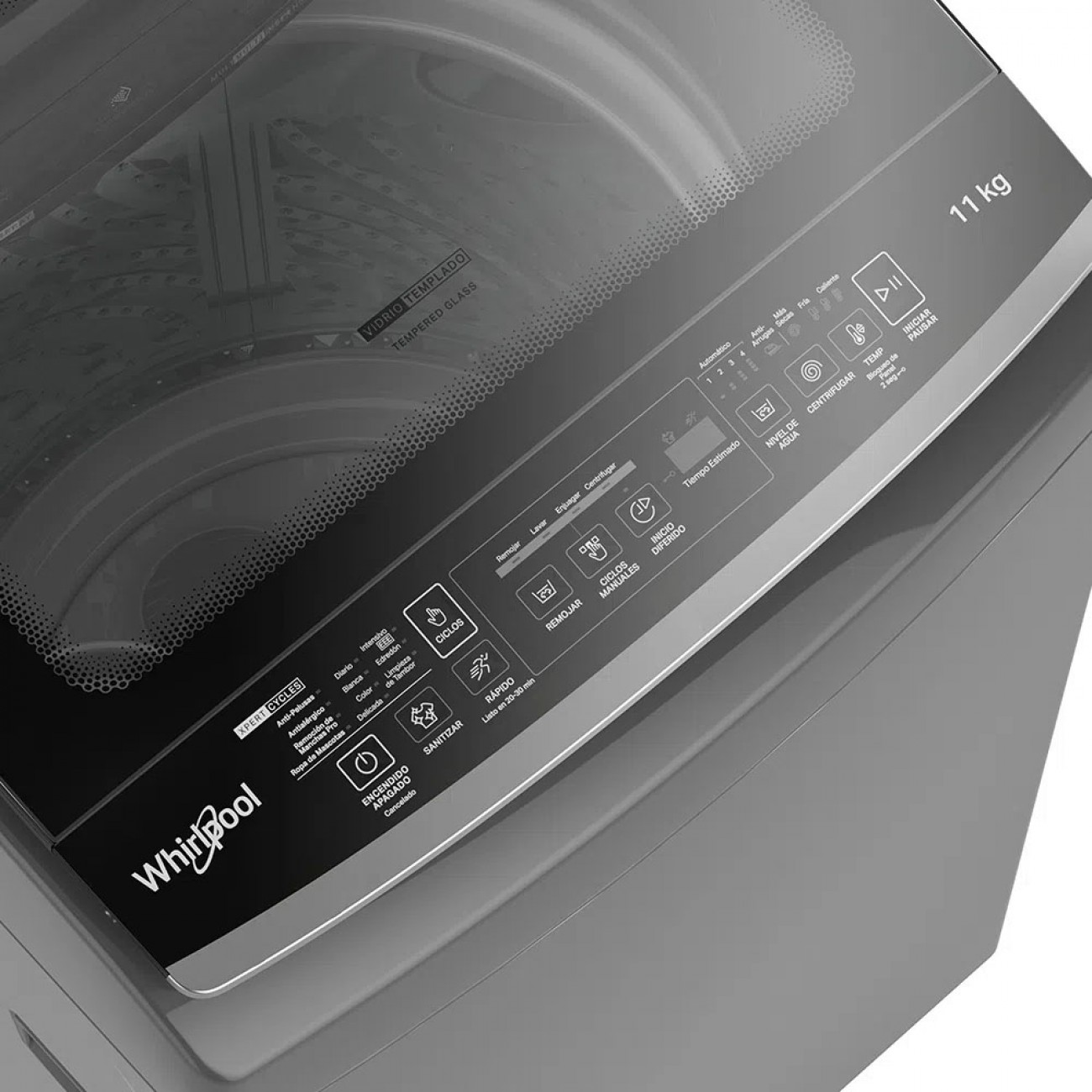 Imagen Lavarropas Autom&aacute;tico Whirlpool Ww11bt 11 Kg 700 Rpm Gris