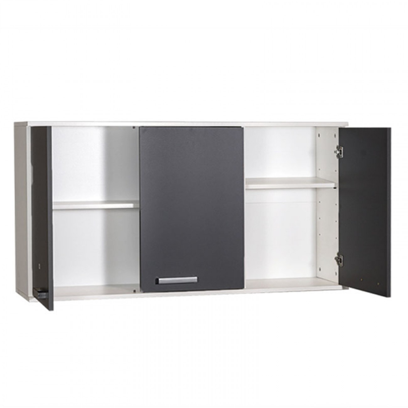 Imagen Alacena Platinum 3037 1.20m 3 Ptas Blanco Con Gris Grafito
