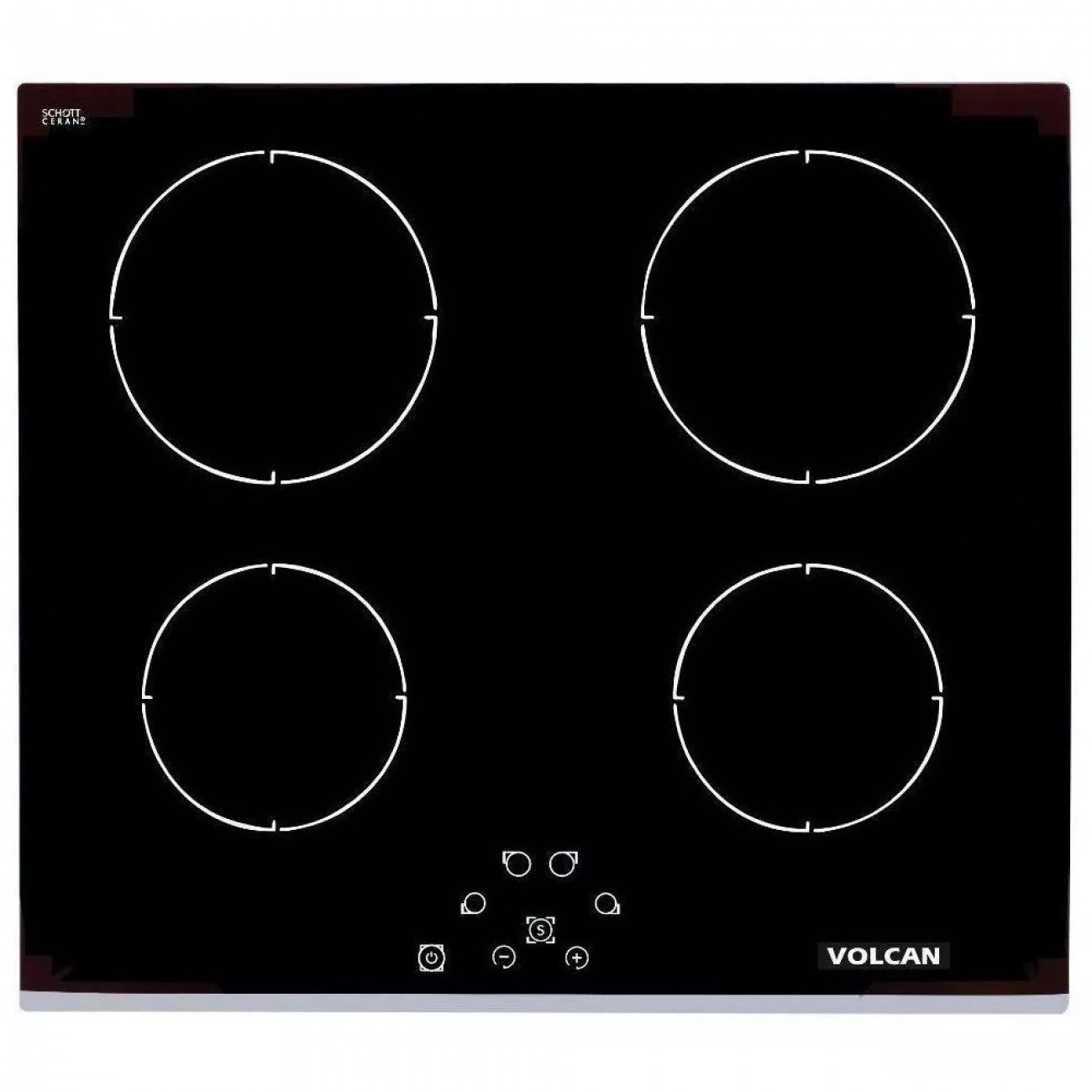 Imagen Anafe Eléctrico Empotrable Volcan Ev4sev Vitrocerámico 4h