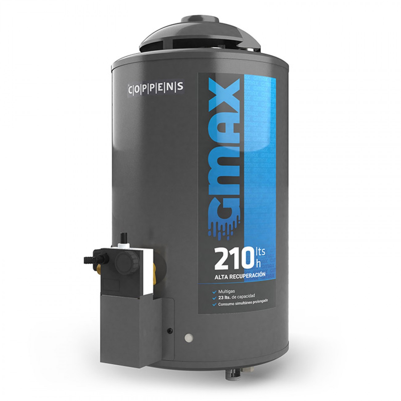 Imagen Termotanque A Gas Alta Recup Coppens Ttq210gmax C/inf Sup 23l Mg