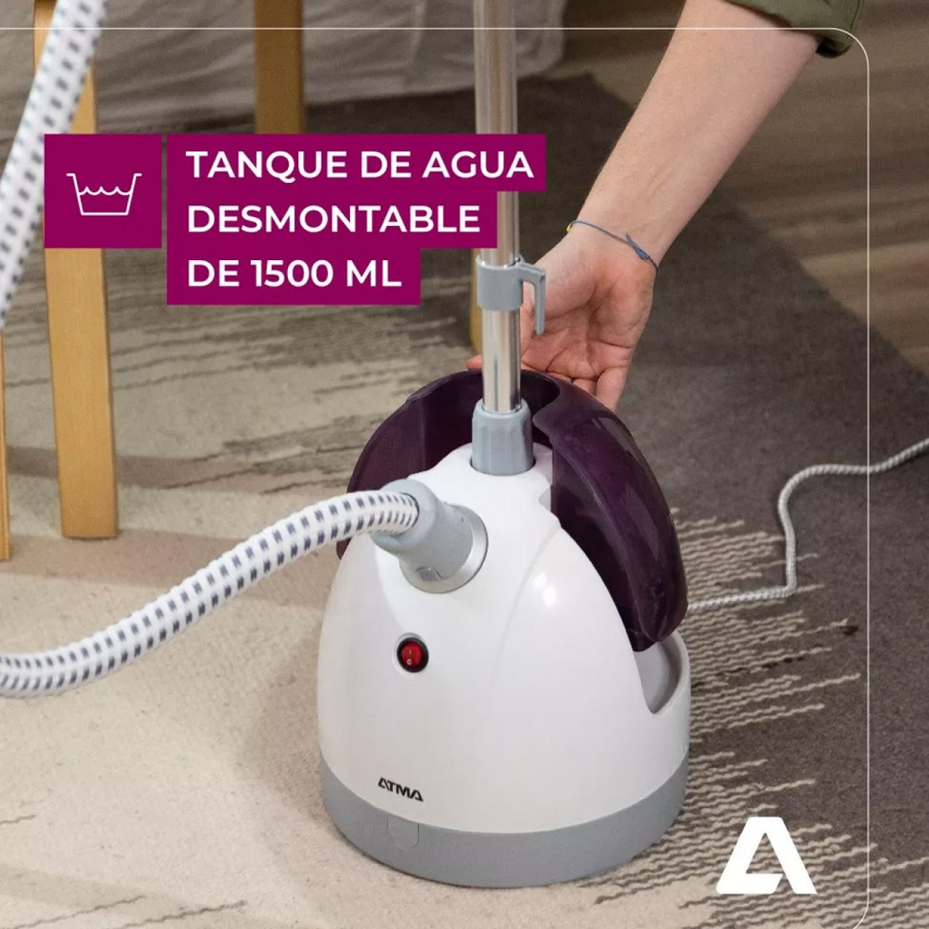 Imagen Vaporizador De Prendas Profesional Atma 94gs4200p Con Percha