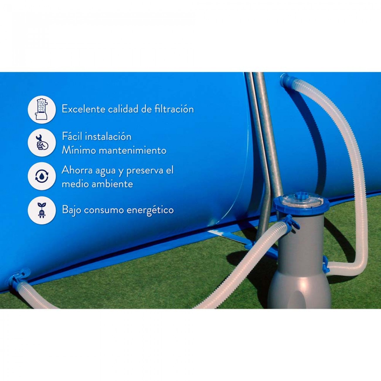 Imagen Combo Limpieza Pelopincho Bomba De Filtro + Kit Barre Limpia Fondo