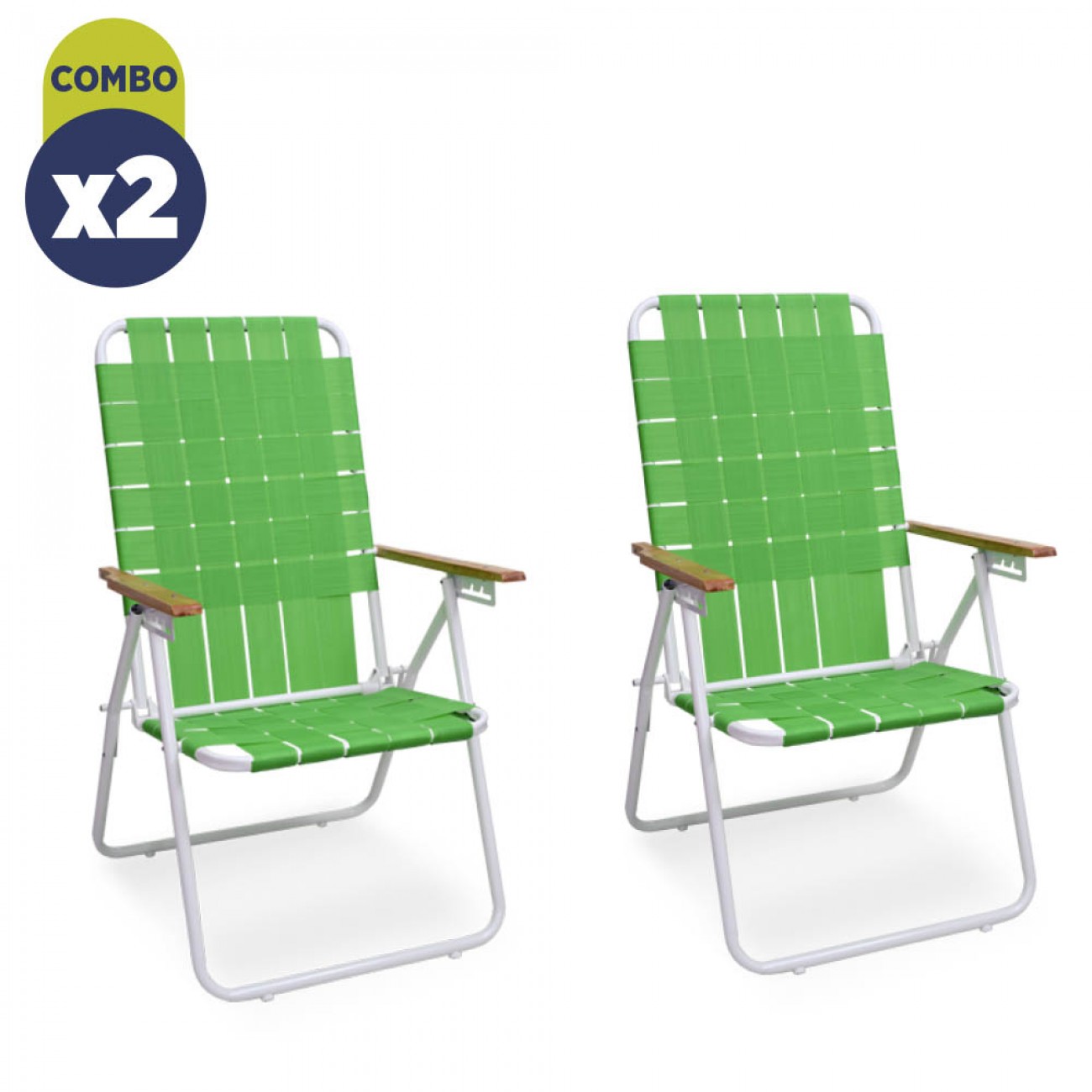 Imagen Combo X2 Reposera Descansar 20001 Caño 7/8 5 Posiciones